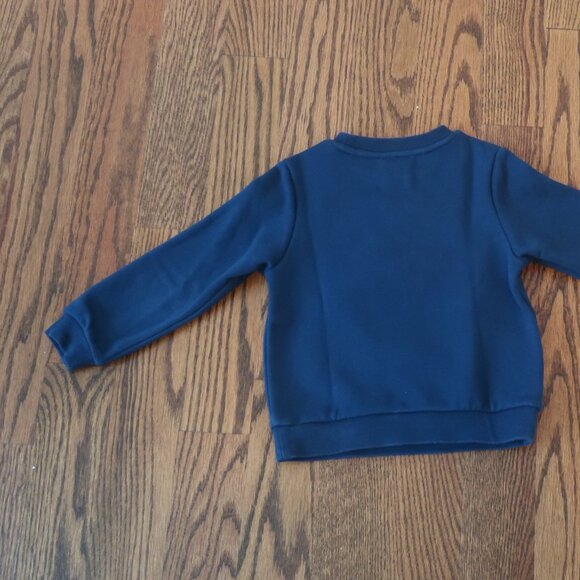 Jacadi Boys Navy fleece lined sweatshirt, size 4 - Picture 3 of 8